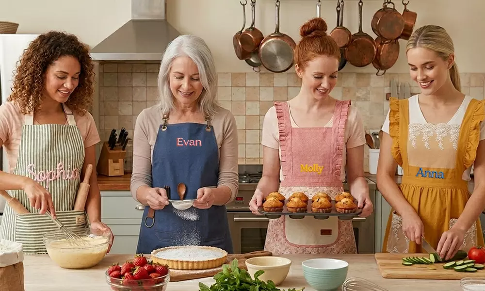 Custom Mother’s Day Apron – Personalized Name, Perfect Gift for Mom