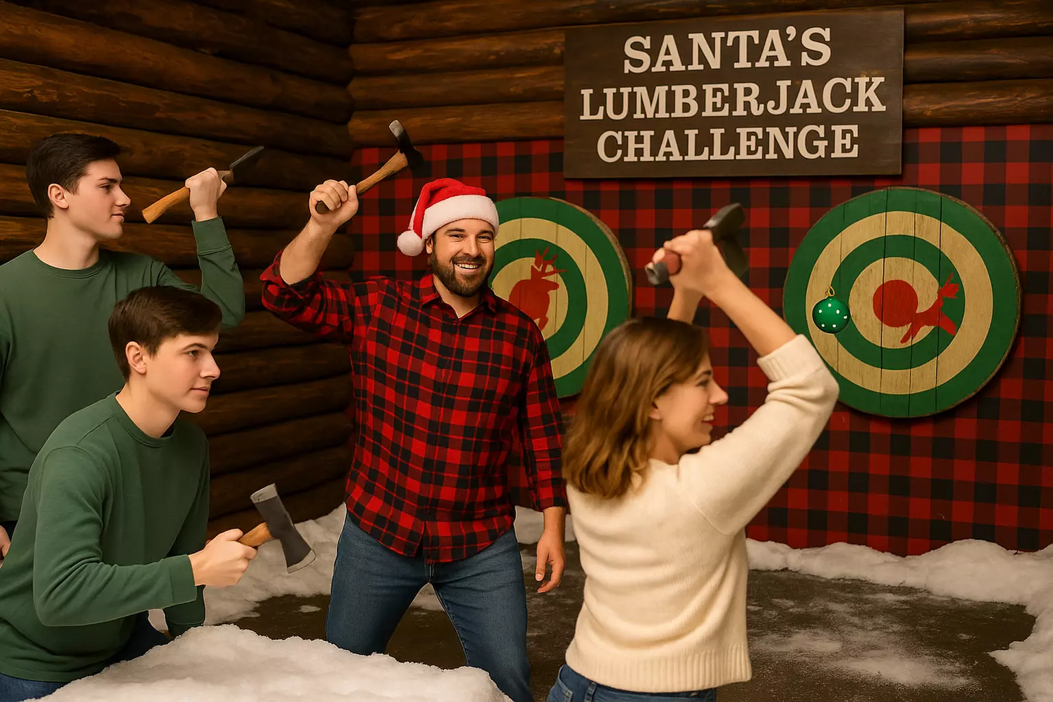 Santa's Lumberjack Axe Throwing at Bakersfield