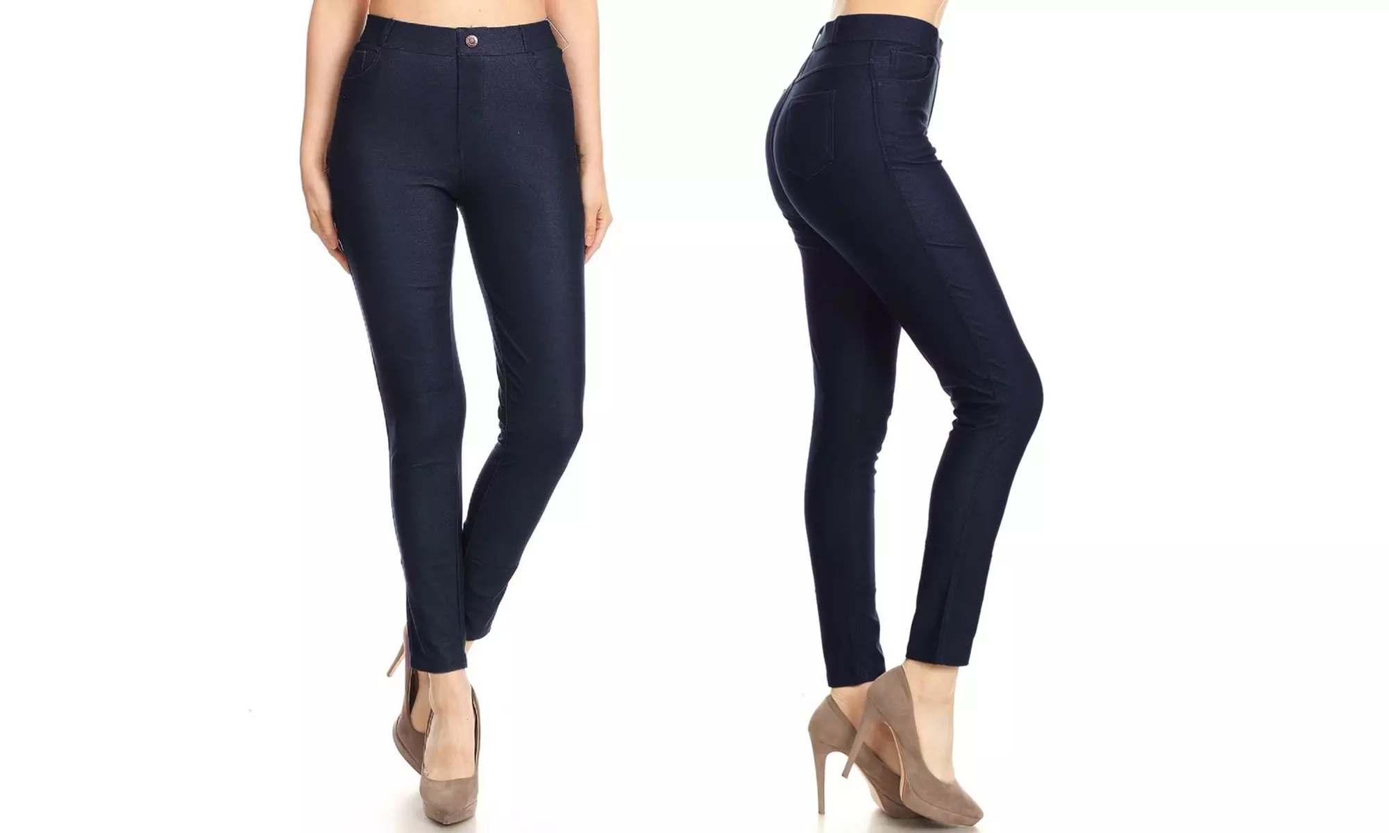  Women's Knit Jean Jeggings S-3X. Also Plus Skinny Pull On Pants