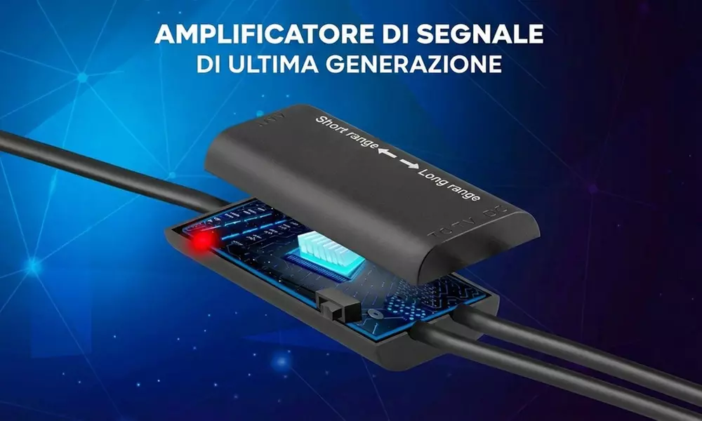 Interne digitale TV-Antenne 1080p Full HD mit Signalverstärker