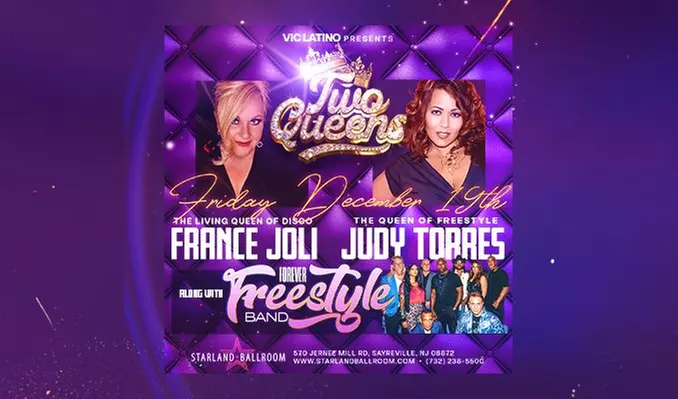 Freestyle Meets Disco: 2 Queens Edition w/ France Joli & Judy Torres & The Forever Freestyle Band, December 19 at 9 p.m.