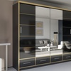 Image 1: Sweden Modern High Gloss Wardrobe with Drawers