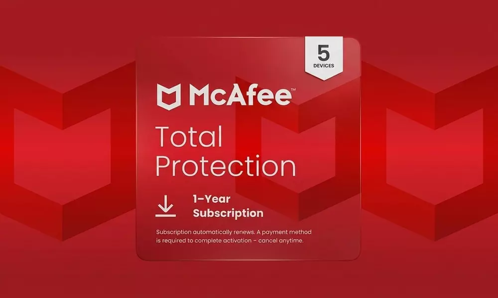 McAfee Total Protection 2026: 1, 3 or 5 Devices with Auto Renewal
