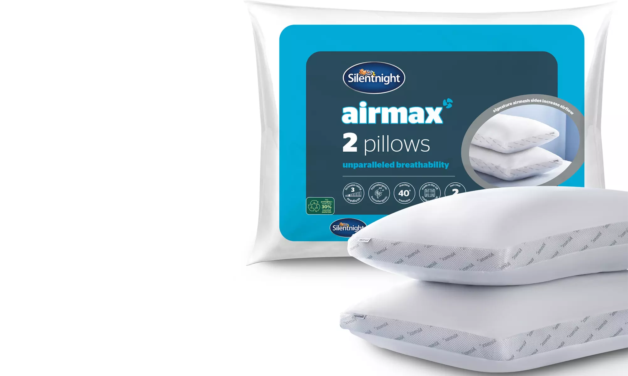 Two or Four Silentnight Airmax Breathable Pillows