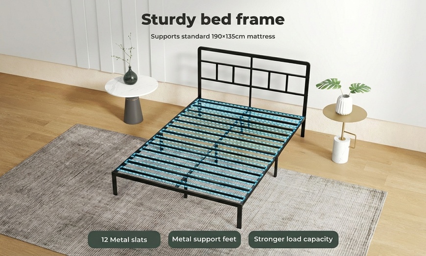 Image 5: Levede Metal Platform Bed Frame