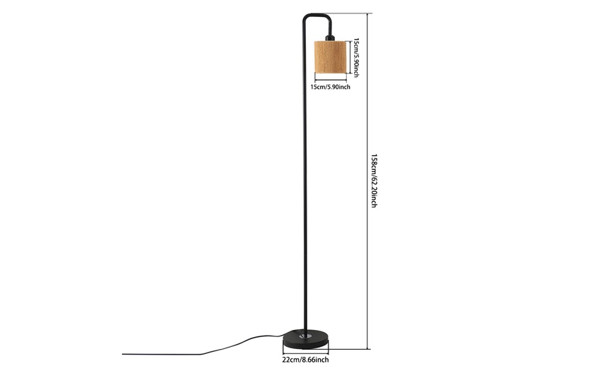 Image 3: Living And Home Limited Black Floor Lamps, Various Heights and Shades