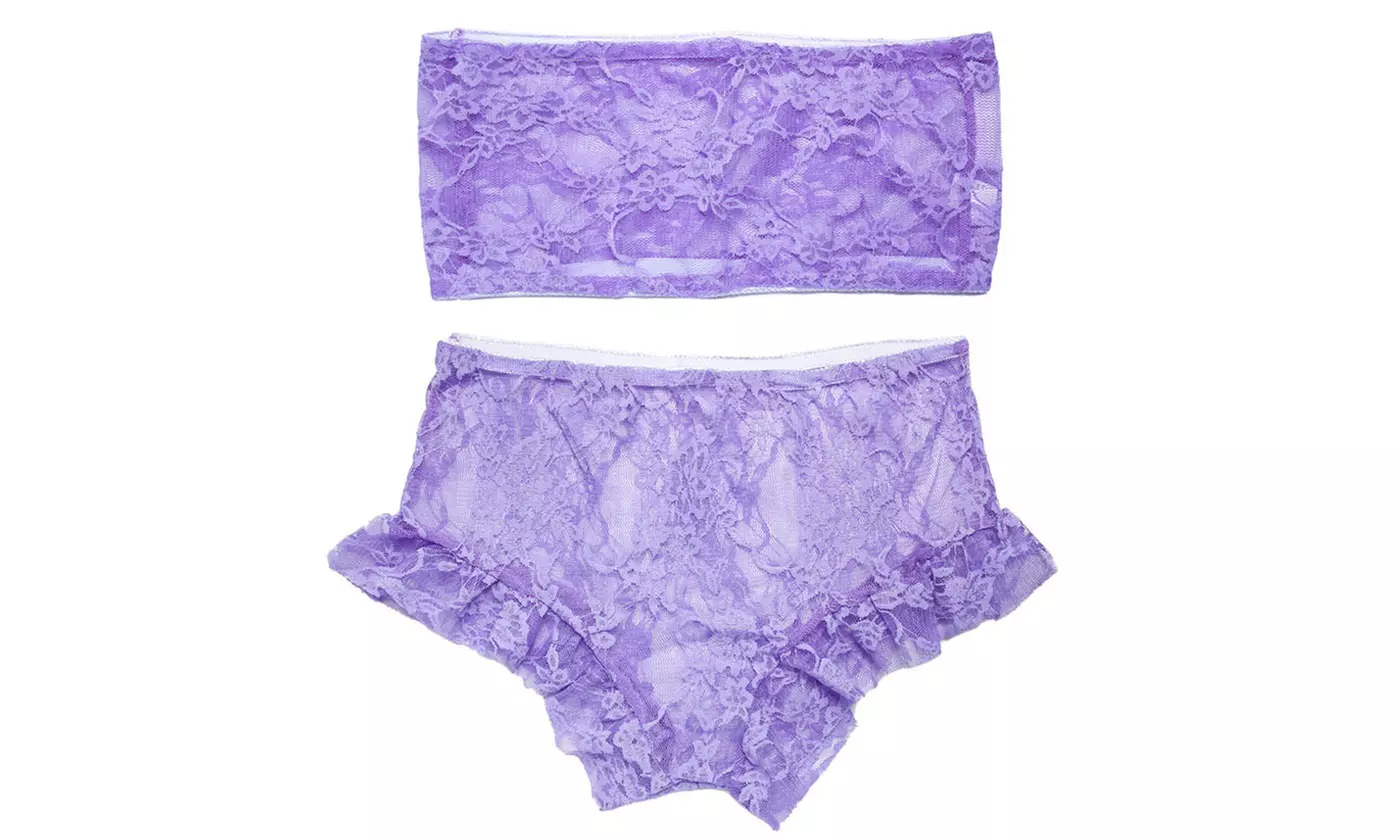 Women Sexy Babydoll Lingerie Lace Pajama Set