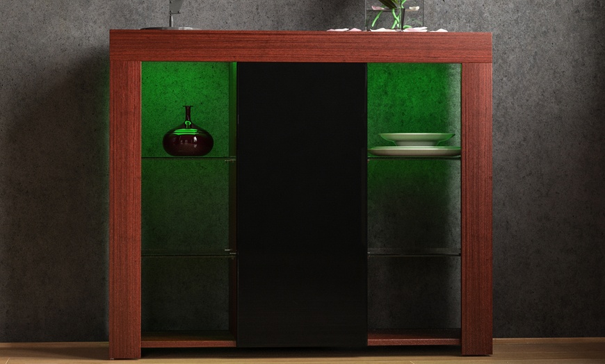 Image 50: Vida Designs Azura One-Door LED Sideboard