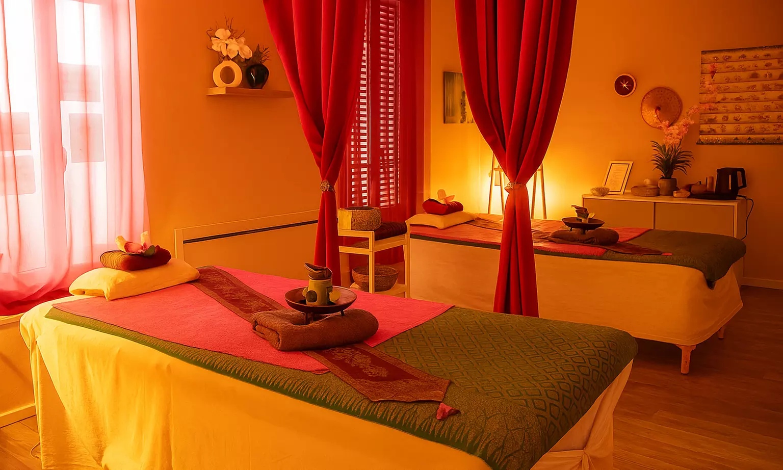 Massage traditionnel thaïlandais ou aux huiles chaudes d'1h