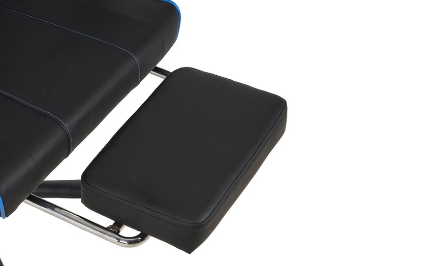 Image 6: Silla gaming ergonómica negra con función de masaje