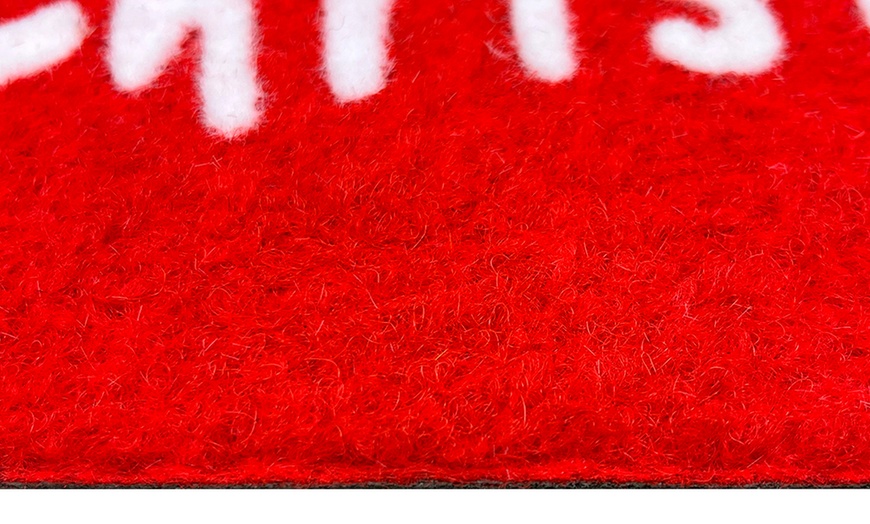 Image 3: 1x oder 2x Fußmatte mit weihnachtlichem Snoopy-Motiv