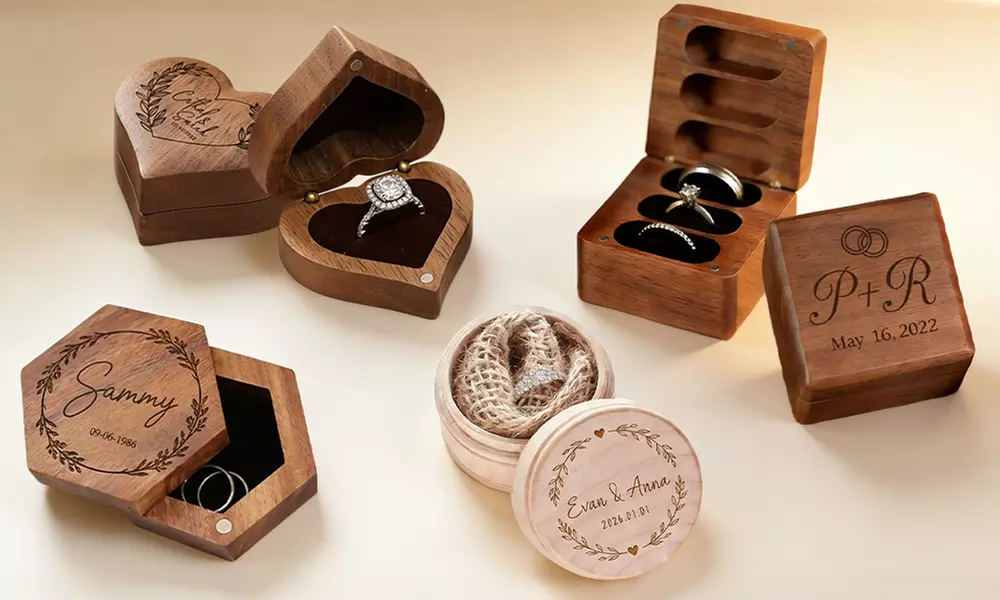 Custom Engraved Ring Boxes from Justyling - Up to 84% Off