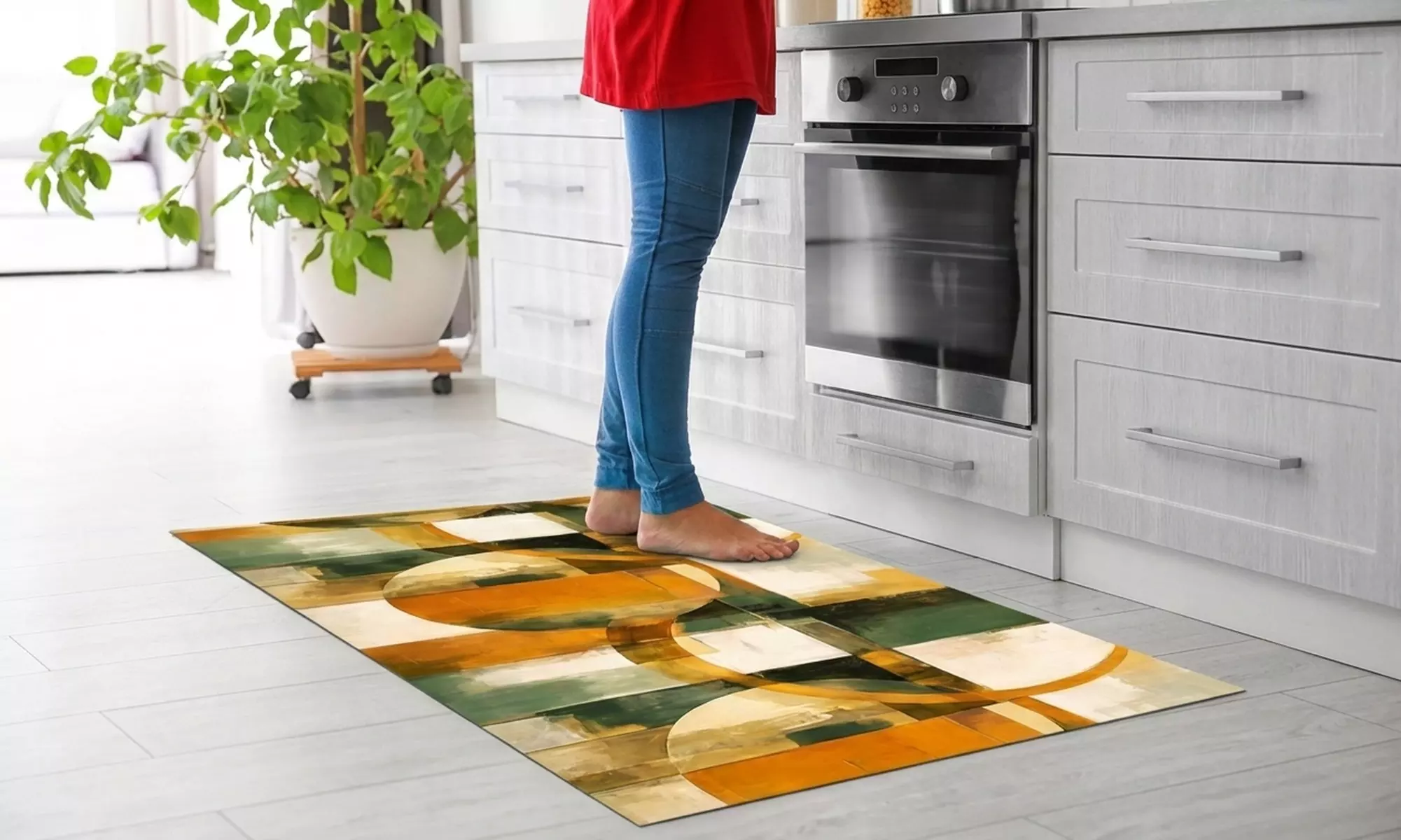 Kleurrijke vlekbestendige antislip loper