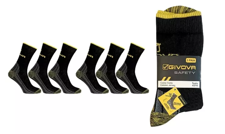 6 o 9 calze protettive da lavoro Givova