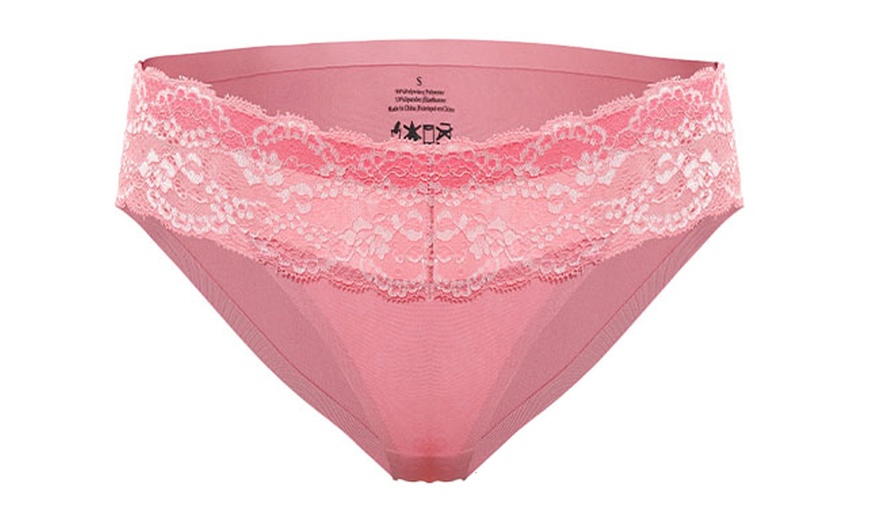 Image 6: Culotte sans coutures avec détails en dentelle