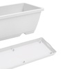 Image 4: Pack of Five Plastic Deep Garden Planters with Drainage Trays 