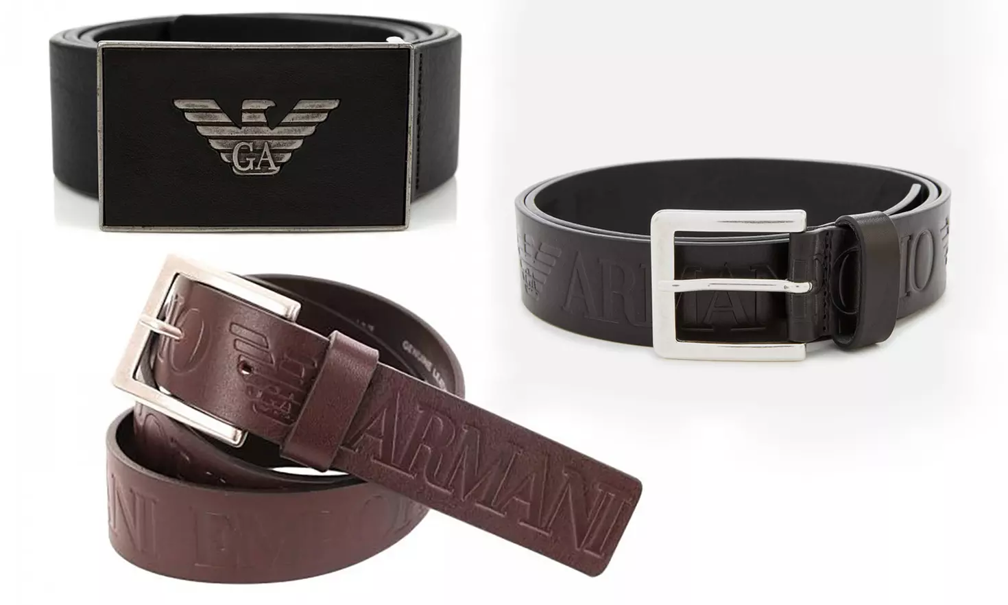 Ceinture en cuir Armani pour homme - Primary Image