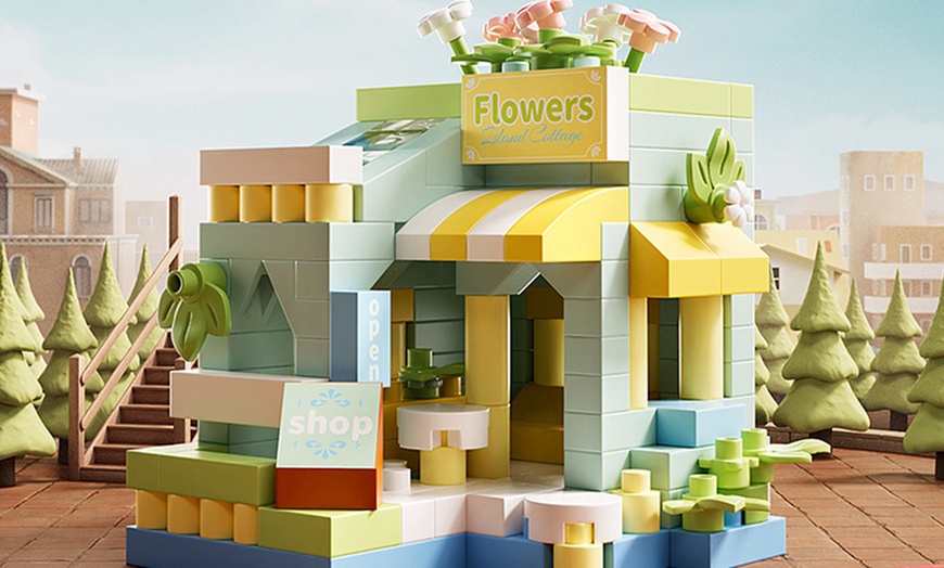 Image 3: 6er-Set Miniatur-Baustein-Läden