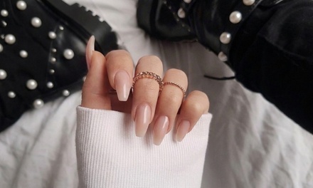 Full set Acrylic with French tip design - Teris Nails And SPA