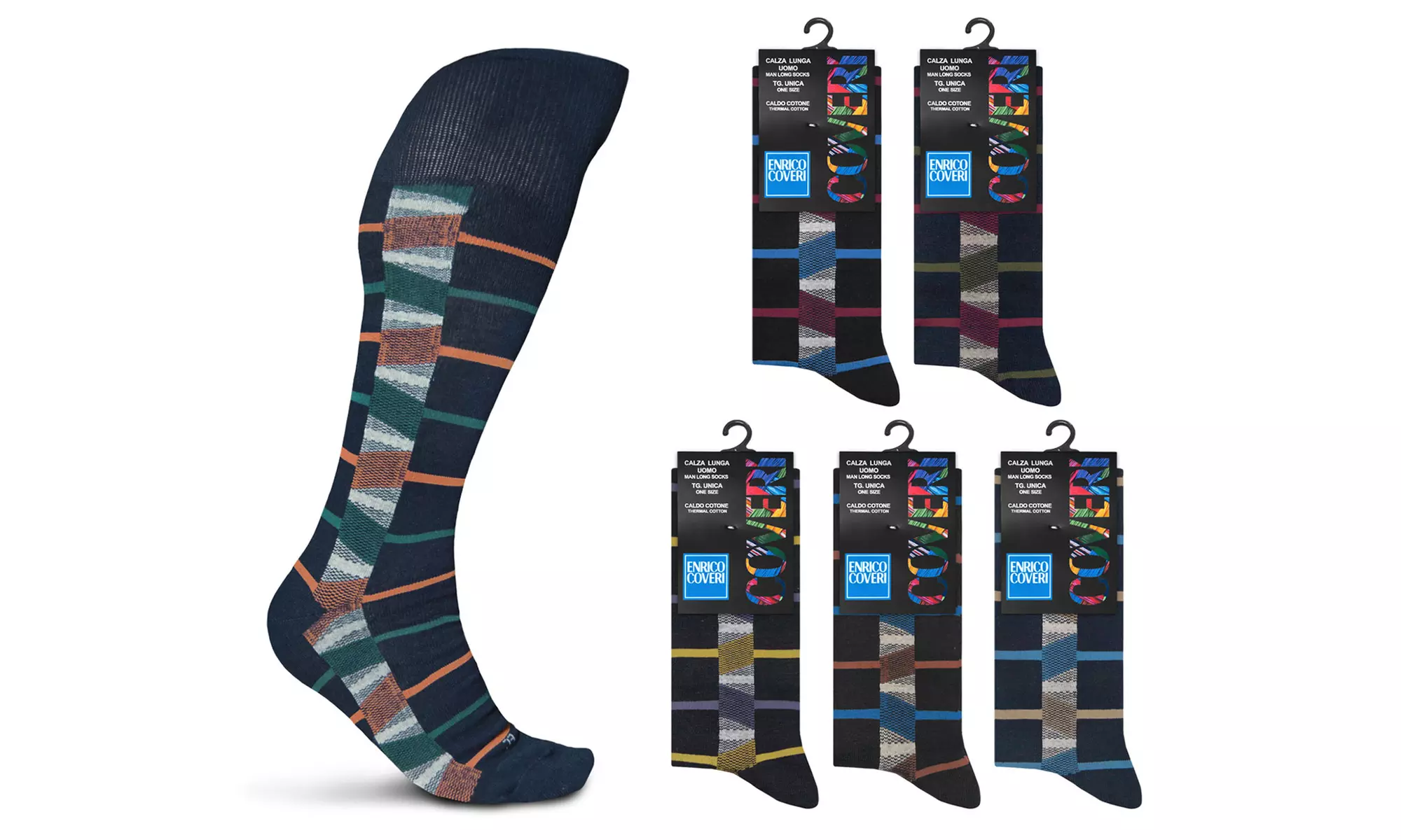 Set da 6 calze uomo Enrico Coveri