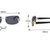 Image 2: Metal Five-pointed Star Fashionable Oval Sunglass
