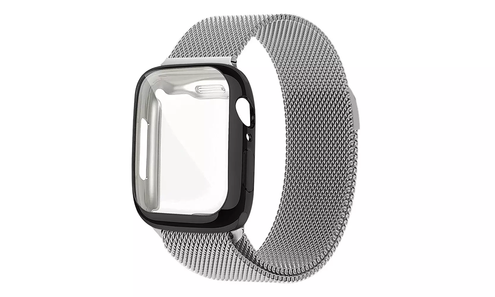Magnetic Mesh Milanese Band W/ Screen Protector Bumper Case For Apple Watch