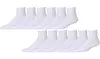 12 PK of Yacht & Smith Mens Premium Cotton Sport Ankle Socks 10-13 Solid White