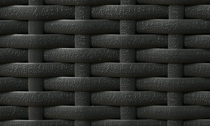 Image 5: Outsunny Rattan-Effect 2 Sun Loungers with Footstools, with Cushions