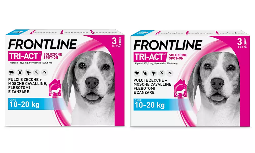 Fino a 12 pipette Frontline Tri-Act® Spot-on per cani