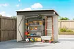 Outsunny Metal Garden Storage Shed with Double Doors and Side Door - Image 4
