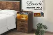 Levede LED Bedside Table – 3 Drawer Smart Nightstand - Image 4