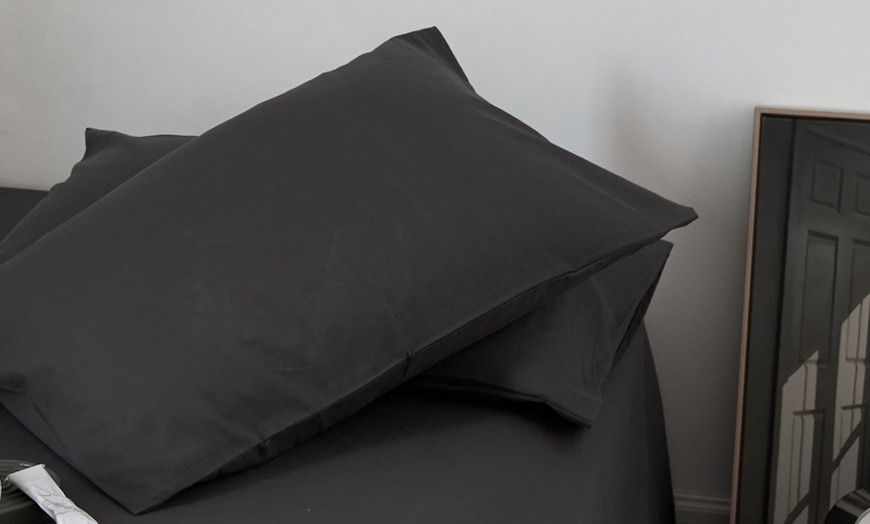 Image 14: Pure Cotton 2 Piece Pillowcase Set
