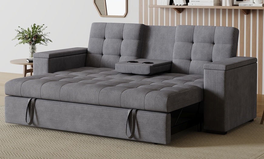 Image 42: Canapé convertible "Tilia" 3 places en tissu Kocoon