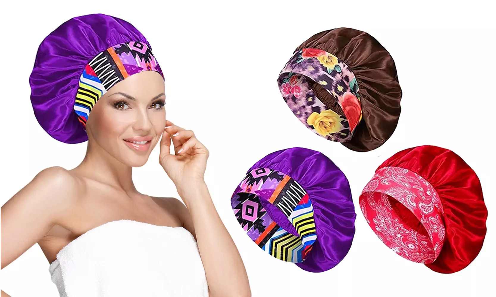 Women's Silky Satin Head Scarf Hair Wrap Cap Hat Headband Sleeping Bonnet