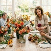 Image 1: Make a Romantic luxury floral arrangement in a relaxed workshop