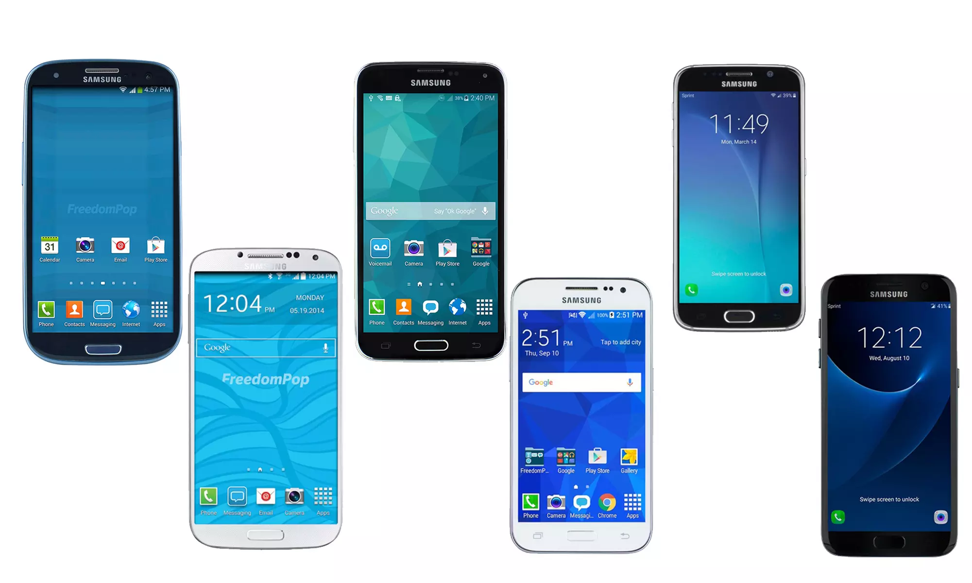 Samsung Galaxy Smartphones with Free Service from FreedomPop  (Refurbished B-Grade) - Primary Image
