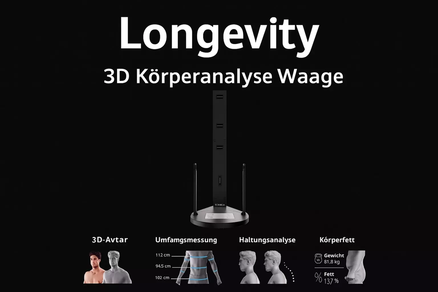 Longevity Hightech-Programm: 3D-Analyse, EMP Chair PRO & EMS-Training