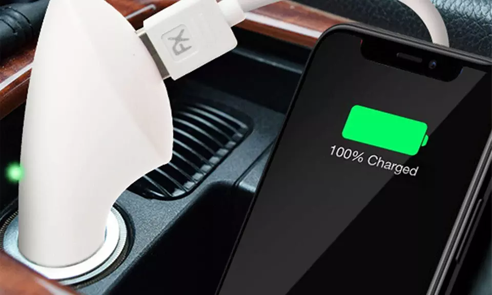 FX Factory USB Car Charger 1000mA, Compact and Durable Design - Primary Image