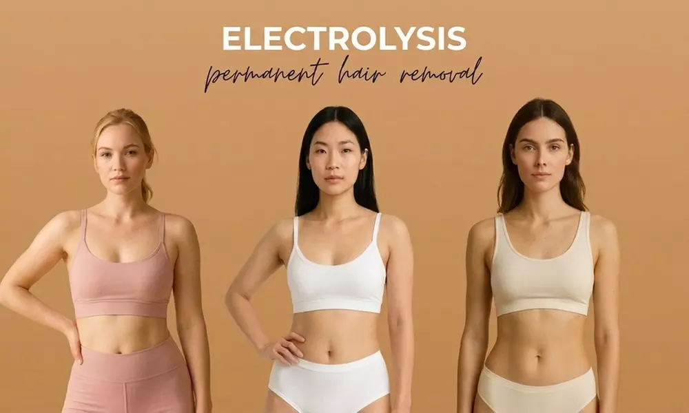 Permanent Electrolysis Hair Removal for Face or Body (30, 45, 60 min)