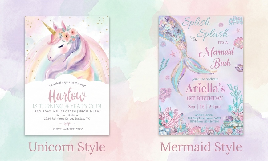 Image 5: Custom Baby Birthday Invite – Digital 5x7 File in 9 Adorable Styles