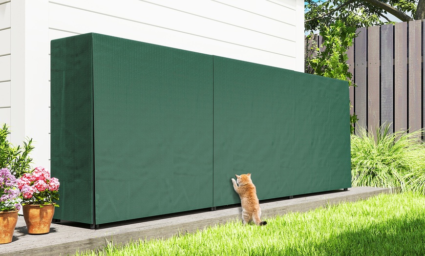 Image 6: Outsunny Metal Firewood Rack Log Holder