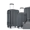 Image 1: KONO 1 to 3-Piece ABS Hard Shell Suitcase and Duffel Bag Set Grey
