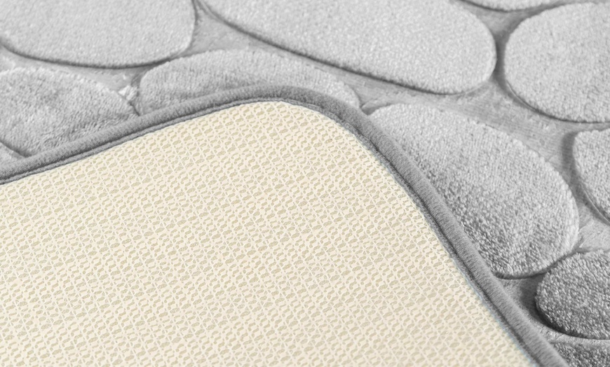 Image 6: 3er-Set Memory-Schaum-Badematten