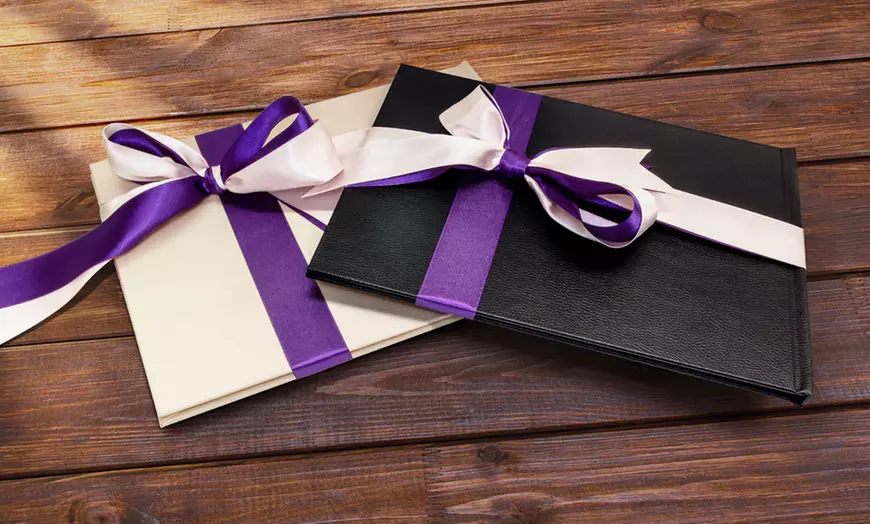 Image 5: Álbum de fotos personalizado A4 con tapa de cuero y hasta 100 páginas