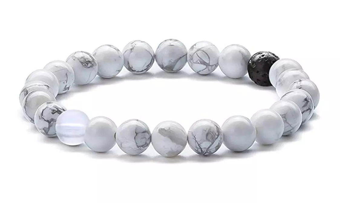 Handmade 8MM Natural Stone Prayer Beads Tiger Eye Bracelet for Men Women