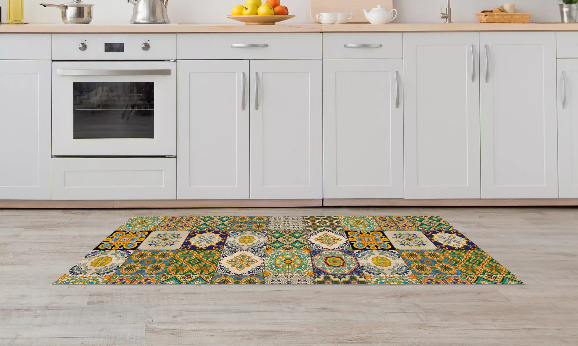 Non-Slip Kitchen Runner Rug with Digital Print
