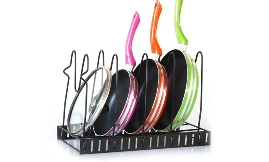 Image 3: Kitchen Storage Cookware Rack