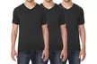 3-Pack Men's Short Sleeve V-Neck Cotton-Stretch Tee (S-2XL) - Second Medium
