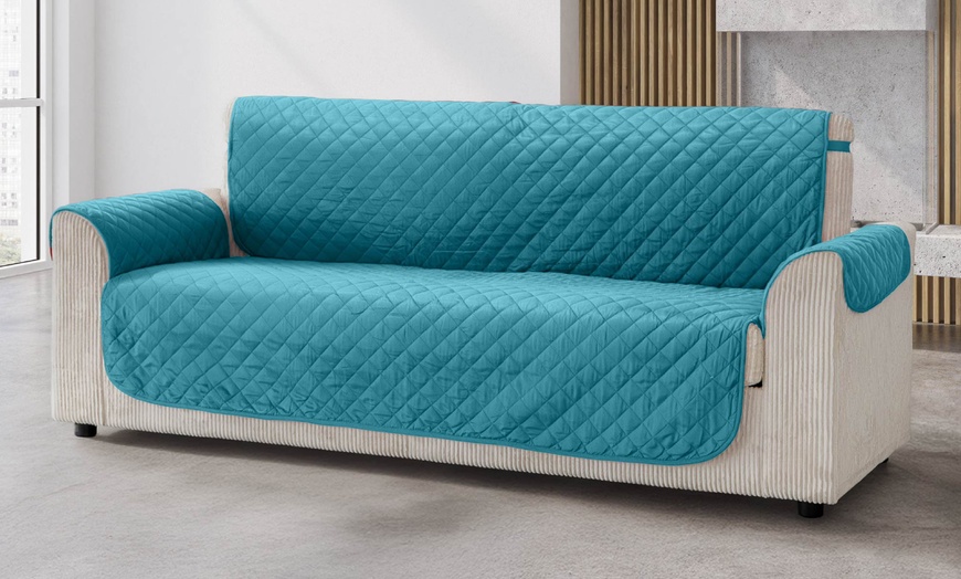 Image 29: Copridivano trapuntato antmacchia