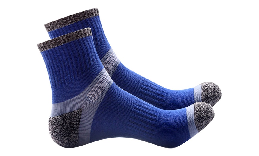 Image 7: Men Sport Basketball Socks Combed Cotton Ankle Sock Mixed Type 3-6 Pairs